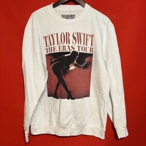 Taylor Swift The Eras Tour Crewneck Sweatshirt White L